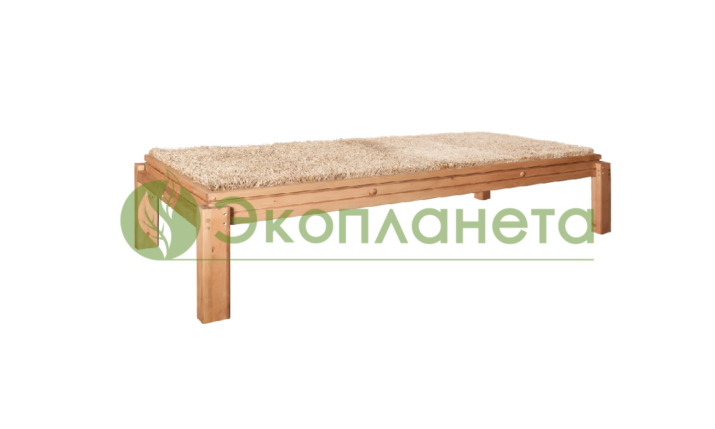 Кушетка без изголовья с целебным матрацем со структурированной укладкой соломы с несъемным наматрацником (80*200 см и 90*200 см)