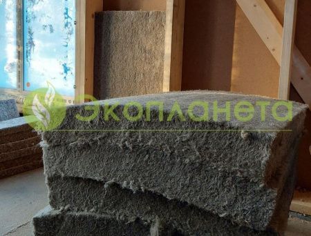 Теплозвукоизоляция из льна и пеньки "Экопланета Экстра ПЛЮС" 100 мм